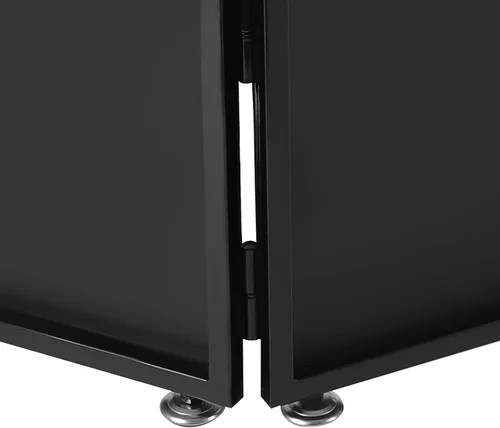 Vista 5 de Cabina de fachada portátil para DJ, pantalla de cubierta plegable, para mesa, para eventos, fachada, cabina de DJ, panel frontal de fachada