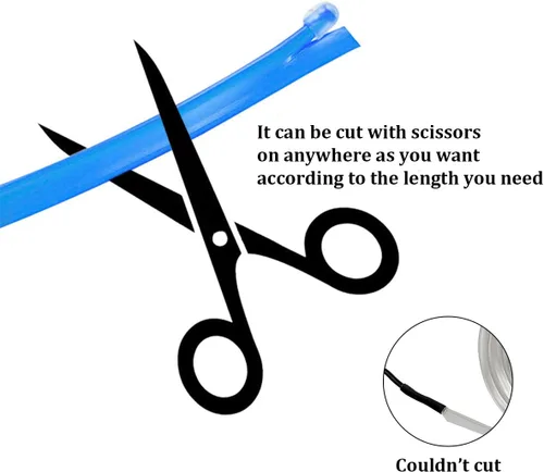 Vista 4 de Tira de luces LED de cable EL, tira de luz de neón automática USB de 10 pies/3M con borde de costura, kits de iluminación ambiental