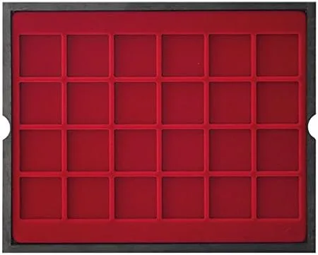 Vista 3 de Caja de monedas vitrina de madera para 96 dólares de plata águila americana 1.614 in