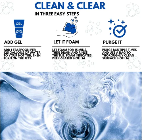 Vista 4 de Ahh-Some Limpiador de purga de bañera de hidromasaje y limpiador de línea de chorros, limpieza súper efectiva para todas las bañeras de hidromasaje