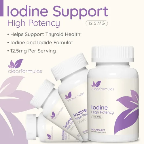 Vista 6 de Suplemento de yodo de potasio de alta potencia - Yoduro de potasio USP y cápsulas de yodo gratis 12.5 mg Mezcla de dosis precisa - Cápsula