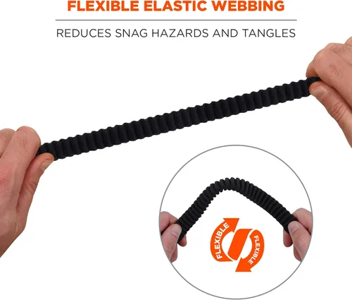 Vista 4 de Ergodyne Squids 3105 Tool Lanyard with Aluminum Screw Lock Carabiner, Tool Weight Capacity 15 lbs