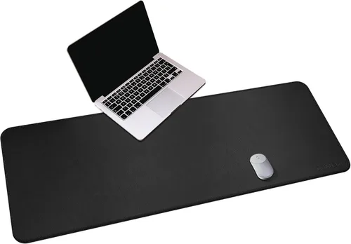 CENNBIE Tapete de escritorio de cuero, 55 x 19.6 pulgadas, protector de escritorio extra grande, alfombrilla antideslizante extendida, alfombrilla