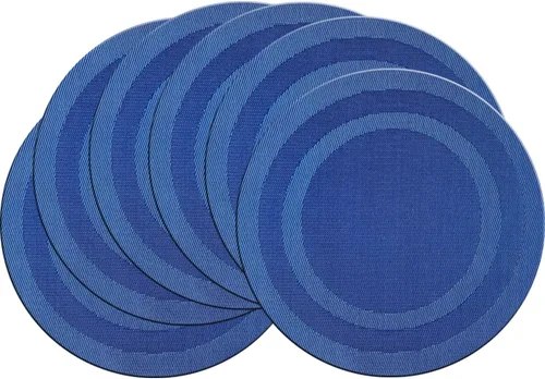 Vista 25 de PIGCHCY Juego de 6 manteles individuales en forma de cuña con centro de mesa, redondos, lavables, resistentes al calor, manteles individuales