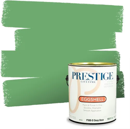 Vista 194 de PRESTIGE Pintura exterior e imprimación en uno, aloe, plano, 1 galón