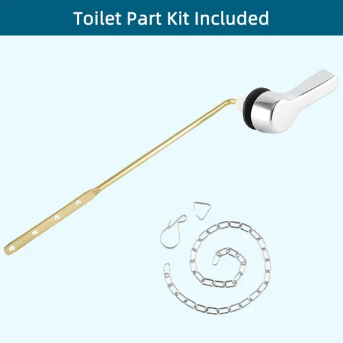 Vista 4 de Hygie Rinse Manija de inodoro de metal de repuesto para manija de inodoro, mango universal de montaje frontal compatible con TOTO/Glacier Cromado