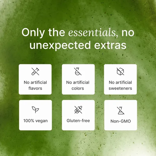 Vista 6 de Huel Daily Greens Single Serve Lemon and Ginger Superfood Greens Powder 91 vitaminas, minerales e ingredientes de origen integral Adaptógenos