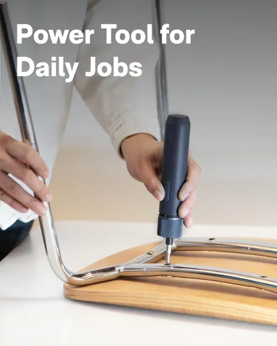 Vista 3 de HOTO 40-Piece Tool Kit, Household Essentials Tool Set w/Smart Electric Screwdriver (LED, 3 Torque) + 14 Tools & 26 Accessories Pro-Grade Compact