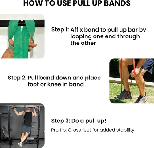 Vista 3 de Rubberbanditz Combo Pull Up Assist Bands Heavy Duty Resistance Exercise Bands for Powerlifting, Mobility, and Stretching Resistance Bands for