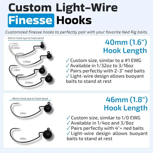 Vista 4 de Harmony Fishing - Jigheads de tungsteno compensado sin malas hierbas (paquete de 5)