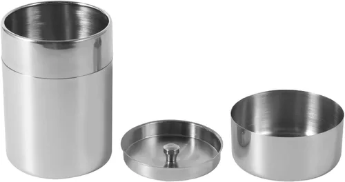 Estink Recipiente de lata de té, 304 recipientes de acero inoxidable para hojas de té, café, azúcar, latas de almacenamiento para el hogar, cocina,
