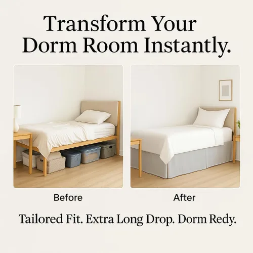 Vista 41 de eBeddy Linens 1 falda de cama de algodón egipcio de 800 hilos, tamaño individual de 39 x 75 a 14 pulgadas, caída y caída, fácil de lavar, resistente