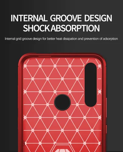 Vista 6 de Asuwish Funda de teléfono para Huawei Y9 Prime 2019/Honor 9X/P Smart Z con protector de pantalla de vidrio templado y accesorios de celda de Rojo