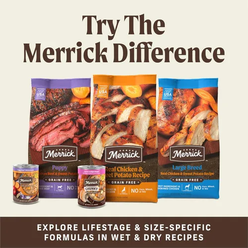 Vista 8 de Merrick Power Bites - Golosinas suaves y masticables para perros, sin gluten ni granos, completamente naturales