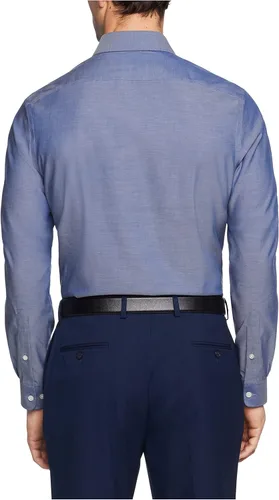 Vista 2 de Tommy Hilfiger Camisa de vestir para hombre de corte ajustado sin planchado, exclusiva de Tienda