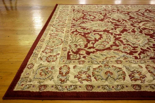 Vista 56 de Unique Loom - Colección Voyage - Alfombra redonda tradicional oriental, marrón, Polipropileno, Bronceado/Azul Claro