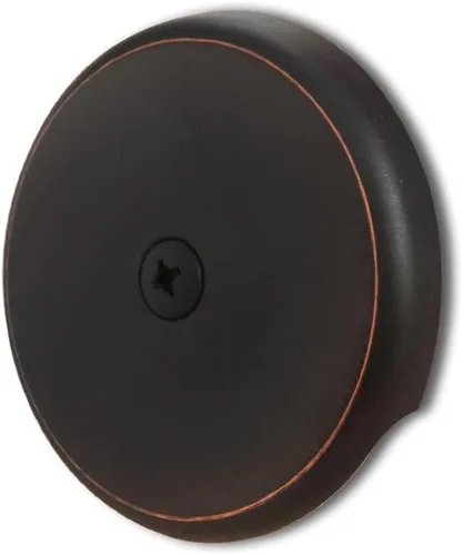 Vista 7 de Placa de desagüe de bañera de un solo orificio con tornillos a juego, fácil de instalar, negro mate