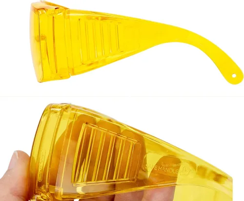 Vista 5 de SAFE HANDLER BISON LIFE Diamont Vented Over Glasses Safety Glasses Meets ANSI Z87.1, Impact Resistant Polycarbonate Lens