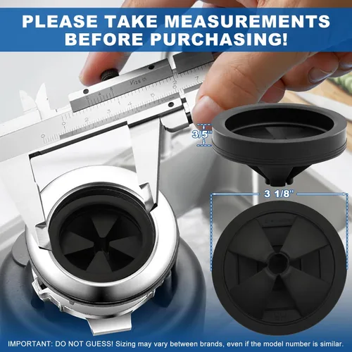 Vista 2 de Eliminación de basura, protector contra salpicaduras, deflector de fregadero, accesorios para desechos de alimentos para modelos Wasting King