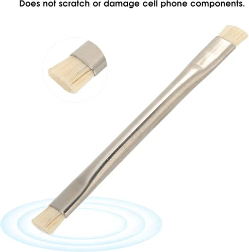 Vista 5 de Cepillo de limpieza antiestático 2 unids cepillo ESD de placa base, mango de metal multifuncional ESD cepillo para PCB para tableta de teléfono
