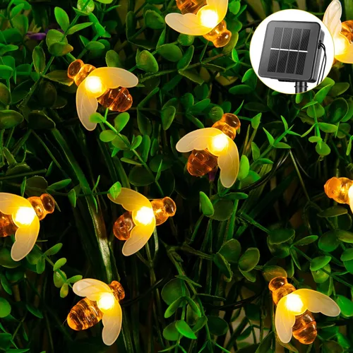 Vista 9 de Brightown Luces de Cadena Solares para Exteriores 60 LED 35.6 Pies Impermeables Luces de Patio con Energía Solar con 8 Modos de Iluminación