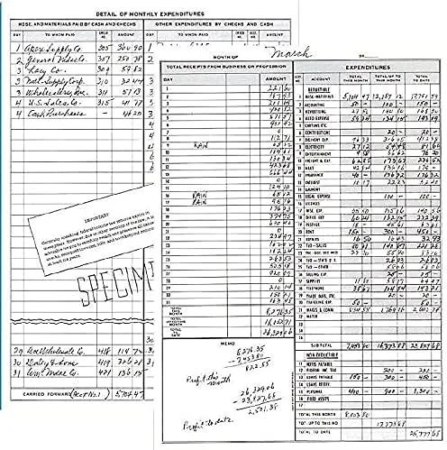 Vista 2 de Libro semanal de registro de contabilidad domo, 11 pulgadas x 9 pulgadas, marrón