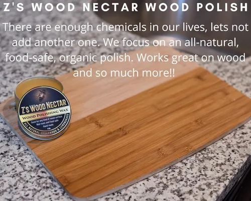 Vista 5 de Z's Wood Nectar - Esmalte y acondicionador para muebles de cera de abejas natural (6 onzas) - Aroma Sent Tung