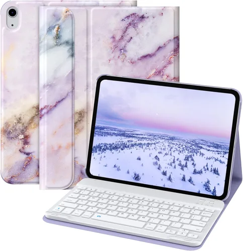 Vista 14 de MoKo Funda para iPad (A16) de 11ª generación con teclado de 11 pulgadas 2025, iPad de 10ª generación de 10.9 pulgadas con soporte para lápices