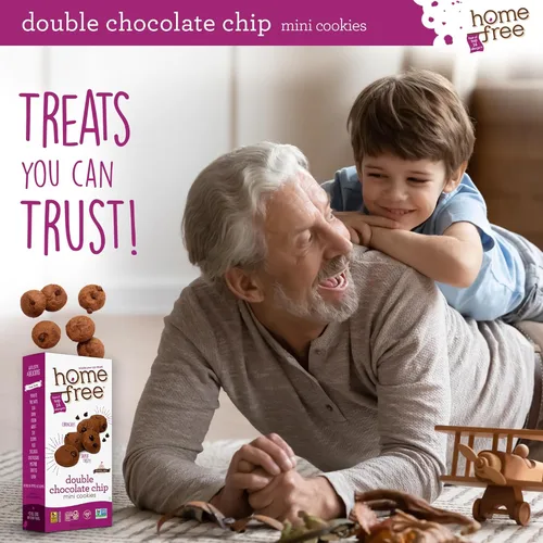 Vista 8 de Homefree Mini caja doble de galletas con chispas de chocolate, sin gluten, sin nueces, vegano, seguro para la escuela y apto para alérgicos, caja