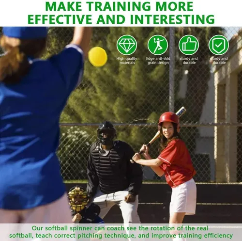 Vista 2 de Mogseek Softball Spinner Fastpitch, 12Inches Softball Training Equipment for Pitcher Overhand Thrower Training Aid Equipment for Sports Practice