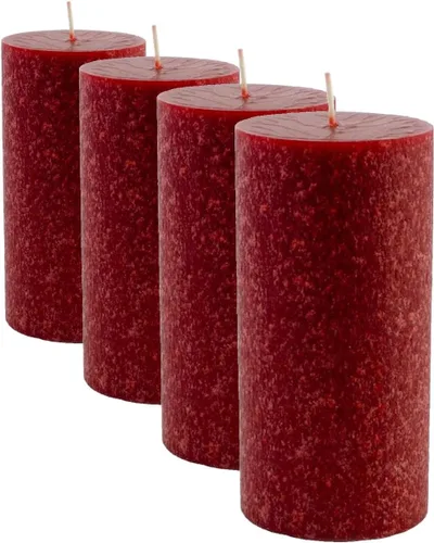 Vista 9 de Root Candles Unscented Candles - Vela de pilar de mezcla de cera de abeja premium, 3 x 6 pulgadas, granate