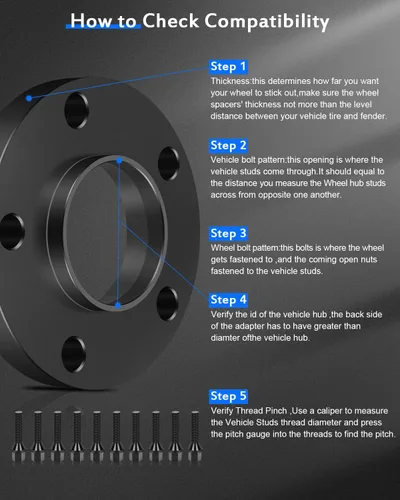 Vista 2 de ECCPP 2 espaciadores de rueda centrados de 0.787 in y 5 lengüetas de 0.197 x 4.724 in a 0.197 x 4.724 in aptos para 1996-2003 para BMW 525i