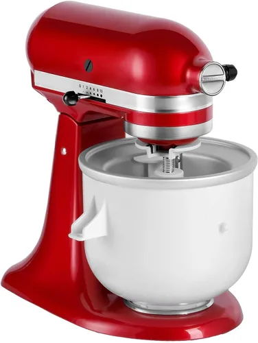 Vista 2 de Accesorio para máquina de helados para batidora de pie Kitchenaid, yogur helado de 2 cuartos de galón, máquina de helado y sorbete, se adapta a