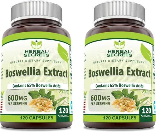 Vista 7 de Extracto de Boswellia Serrata Herbal Secrets (65% de ácidos de boswellia) 0.021 oz 120 comprimidos naturales, paquete de de 1, 1