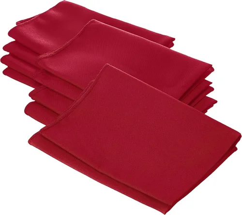 Vista 120 de LA Linen Paquete de 10 servilletas de popelina de poli, servilletas de tela suave, servilletas lavables y reutilizables, servilletas de mesa Negro