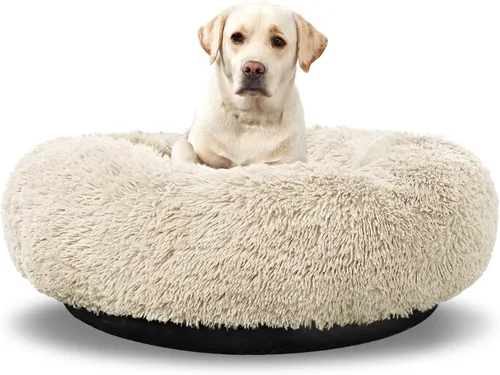 Vista 12 de ANWA - Cama redonda para perro mediano, lavable, cama tipo dona para perro grande, cómoda, acogedora y relajante