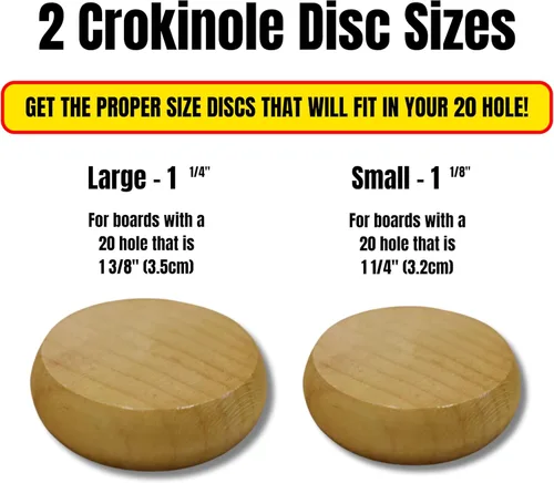 Vista 2 de 26 discos de crokinole verdes y morados, juego completo (pequeño: 1 1/8 pulgadas de diámetro)