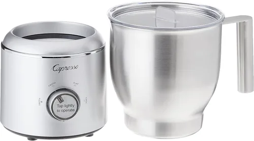 Vista 2 de Capresso Froth Select - Espumador automático de leche y máquina de chocolate caliente, acero inoxidable 209.05, plata, 20 onzas