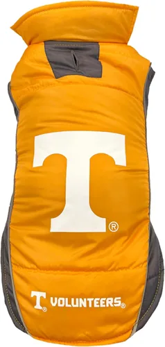 Vista 8 de Pets First Collegiate Clemson Tigers - Chaleco acolchado para perros y gatos. Talla S. Abrigo cálido, acogedor e impermeable, para perros y gatos