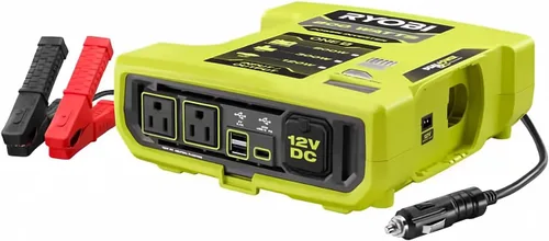 RYOBI ONE+ - RYi8030AVNM - Inversor de corriente automotriz de 18 V 800 vatios máximo de 12 V con puertos USB duales