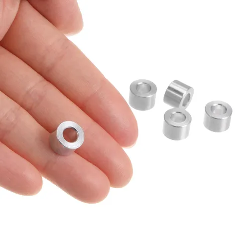 Vista 4 de uxcell 20 piezas de espaciador de aluminio de 0.197 in de diámetro exterior de 0.394 in de diámetro exterior, buje de separación de tornillo