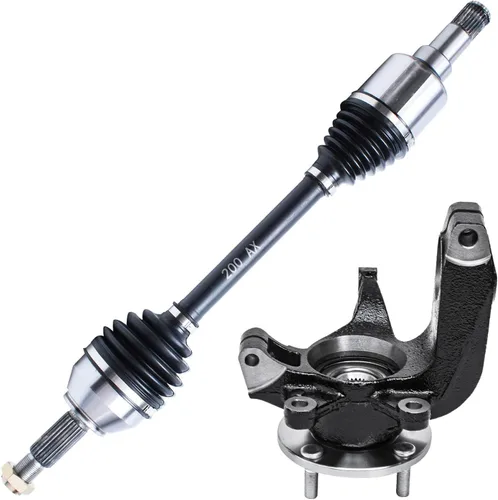 Vista 64 de Detroit Axle - Ejes CV delanteros para Chevy Trailblazer EXT Buick Rainier GMC Envoy XL XUV Olds Bravada Isuzu Ascender Saab 9-7x, 2003 2004 2005