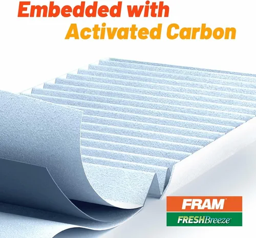 Vista 5 de Fram Fresh Breeze - Filtro de aire para cabina Arm & Hammer Baking Soda, CF10374 para vehículos Dodge/Toyota