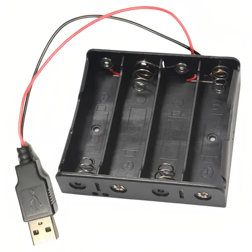 Vista 86 de 10 piezas de portapilas AA de 1 celda con tapa/interruptor de encendido/apagado/cables conductores, 1 caja de batería AA para producción