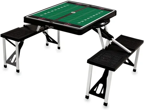 Vista 9 de PICNIC TIME NCAA North Carolina Tar Heels Folding Picnic Table - Camping Table - Outdoor Table with Umbrella Hole