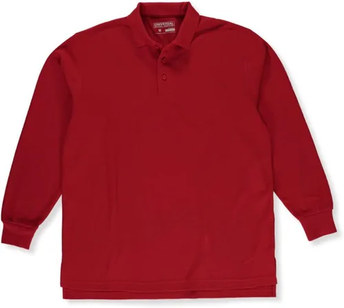 Vista 2 de Universal Adults' Unisex LS Pique Polo - red, l