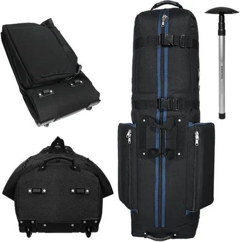 Vista 12 de CaddyDaddy Constrictor Funda para bolsa de viaje de golf de lados suaves con espuma gruesa y densa acolchada en la parte superior, cobertura