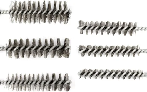 Vista 6 de 6 cepillos para taladro, vástago hexagonal de 1/4 de pulgada, cepillo de alambre trenzado de acero inoxidable para taladro, cepillo de alambre