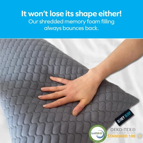 Vista 6 de Sidney Sleep Almohada para personas que duermen de lado y de espalda, comodidad para el dolor de cuello y hombros, relleno de espuma viscoelástica