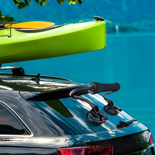 Vista 2 de Rodillo de kayak, ayuda de carga de kayak para elevador de techo de coche SUV con ventosas